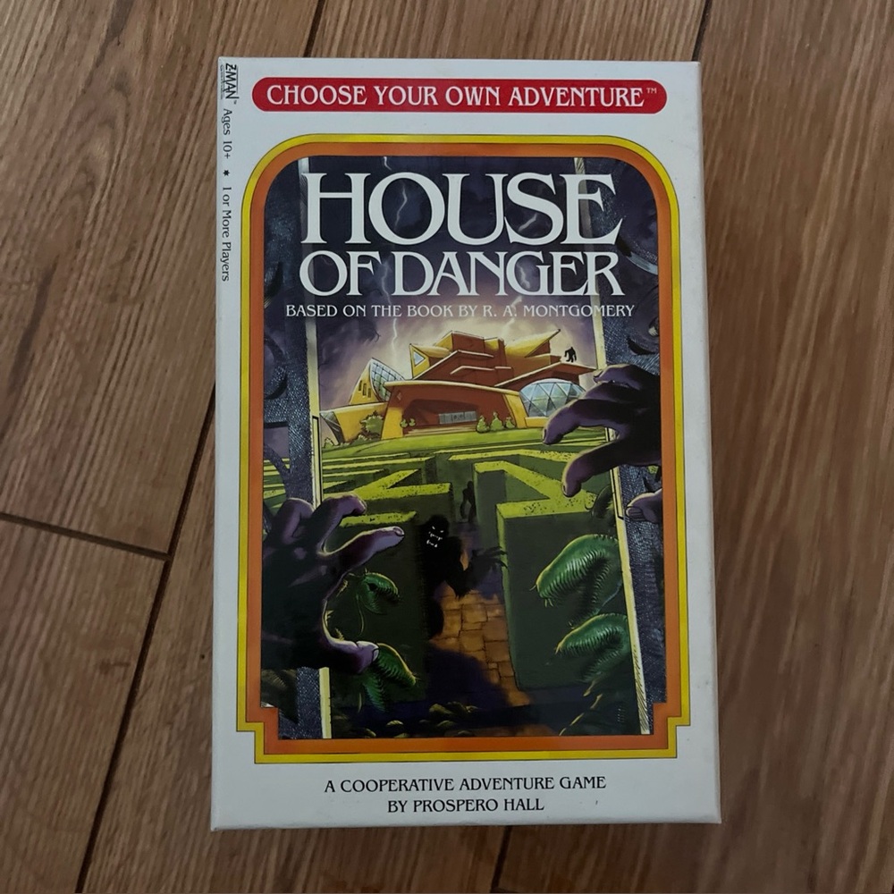 House of Danger - Choose Your Own Adventure Board / Card Game - Co Op Games Used